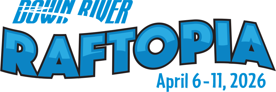 Down River Equipment's Raftopia logo